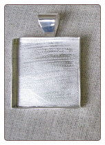 Silver Pendant size 1 3/8" sq.